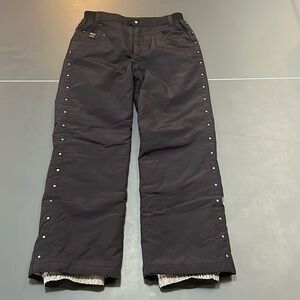 Women's Black Pants with Studded Detail
